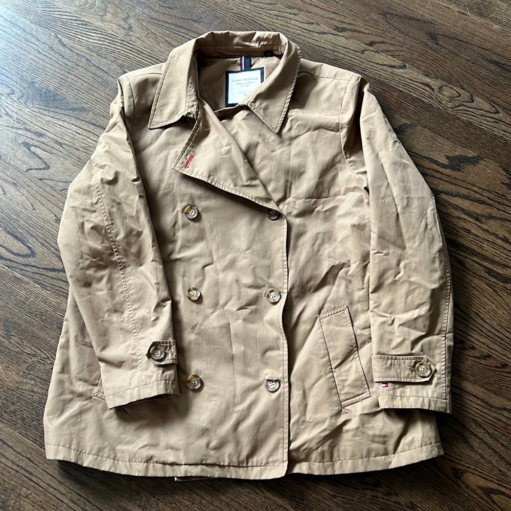Tommy Hilfiger Water Resistant Button Down Jacket - Tan - XXL